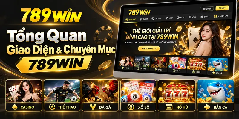 Giao diện trang chủ và danh mục 789WIN