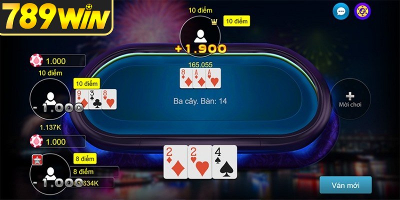 Quy tắc tính điểm trong game ba cây 789WIN siêu chuẩn xác